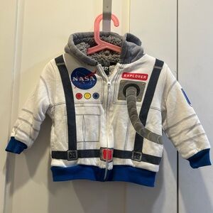 MAD Engine Cozy NASA Gray and White Toddler Hoodie